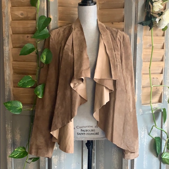 Neiman Marcus exclusive suede drape jacket - Picture 5 of 14
